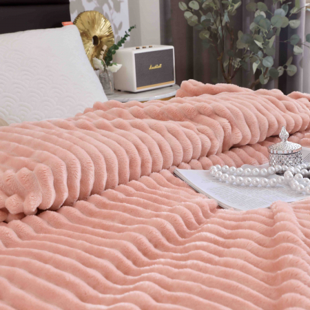 Patura Cocolino, Pat 2 Persoane, 200x230 cm, Roz C578 [3]