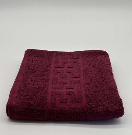 Prosop Bumbac 500 gr/mp, 50x90 cm, Dunga Greceasca, Grena C842 [3]