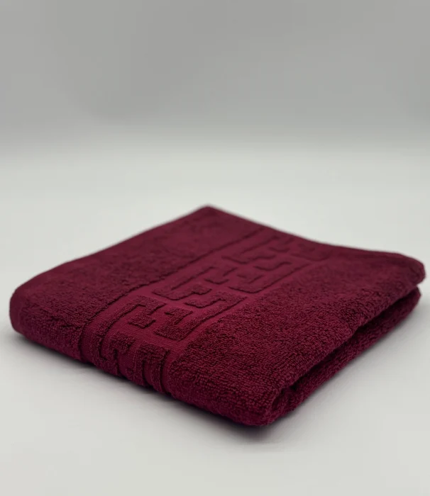 PROSOPE - Prosop Bumbac 500 gr/mp, 50x90 cm, Dunga Greceasca, Grena C842