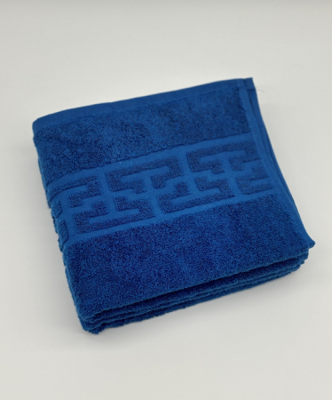 Set 2 Prosoape Bumbac 500 gr/mp, 50x90 cm, Dunga Greceasca, Albastru C1133 [2]