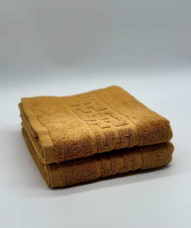 PROSOPE - Set 2 Prosoape Bumbac 500 gr/mp, 50x90 cm, Dunga Greceasca, Galben Mustar C1148