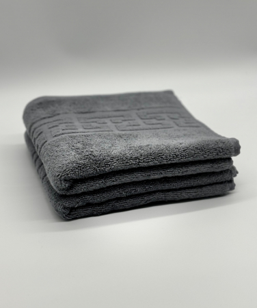 Set 2 Prosoape Bumbac 500 gr/mp, 50x90 cm, Dunga Greceasca, Gri C1155 [2]