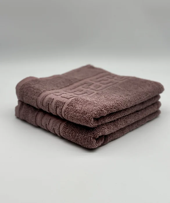 PROSOPE - Set 2 Prosoape Bumbac 500 gr/mp, 50x90 cm, Dunga Greceasca, Maro C1138