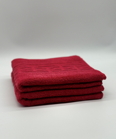 Set 2 Prosoape Bumbac 500 gr/mp, 50x90 cm, Dunga Greceasca, Rosu C1136 [2]