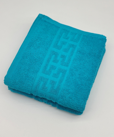 Set 2 Prosoape Bumbac 500 gr/mp, 50x90 cm, Dunga Greceasca, Turcoaz C1129 [3]