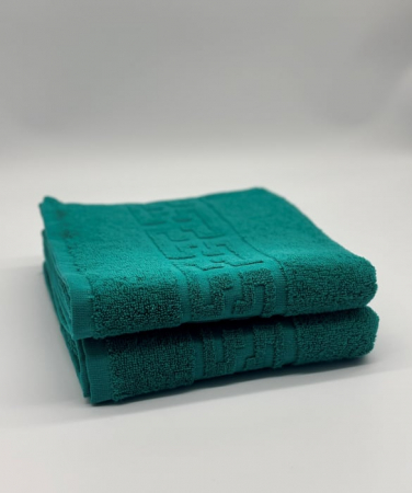 Set 2 Prosoape Bumbac 500 gr/mp, 50x90 cm, Dunga Greceasca, Verde C1127 [1]