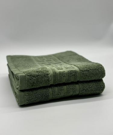 PROSOPE - Set 2 Prosoape Bumbac 500 gr/mp, 50x90 cm, Dunga Greceasca, Verde Kaki C1139