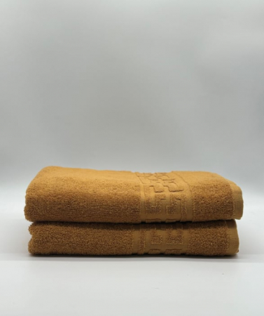 Set 2 Prosoape Bumbac 500 gr/mp, 70x130 cm, Dunga Greceasca, Galben C1193 [1]