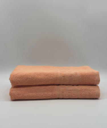 Set 2 Prosoape Bumbac 500 gr/mp, 70x130 cm, Dunga Greceasca, Portocaliu C1196 [1]