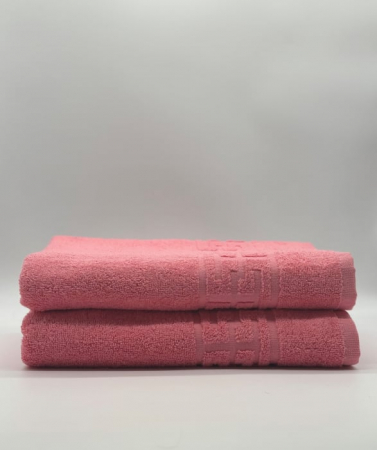 Set 2 Prosoape Bumbac 500 gr/mp, 70x130 cm, Dunga Greceasca, Roz C1189 [1]