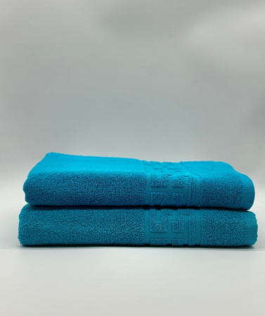 Set 2 Prosoape Bumbac 500 gr/mp, 70x130 cm, Dunga Greceasca, Turcoaz C1191 [1]