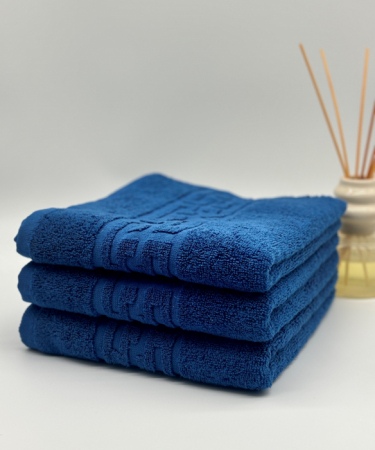 PROSOPE - Set 3 Prosoape Bumbac 500 gr/mp, 50x90 cm, Dunga Greceasca, Albastru C1132