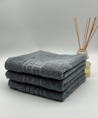 PROSOPE - Set 3 Prosoape Bumbac 500 gr/mp, 50x90 cm, Dunga Greceasca, Gri C1154