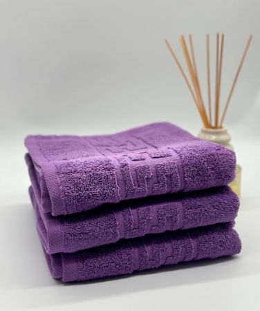 Set 3 Prosoape Bumbac 500 gr/mp, 50x90 cm, Dunga Greceasca, Mov C1141 [1]