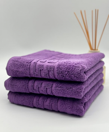 PROSOPE - Set 3 Prosoape Bumbac 500 gr/mp, 50x90 cm, Dunga Greceasca, Mov C1141