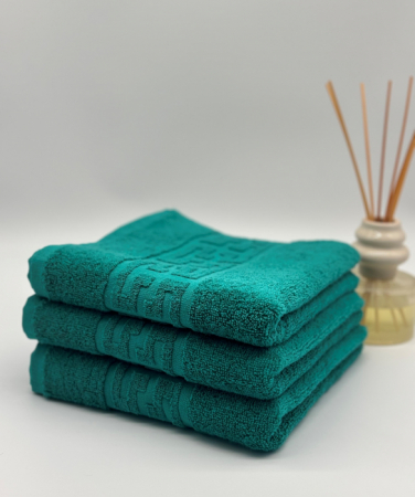 PROSOPE - Set 3 Prosoape Bumbac 500 gr/mp, 50x90 cm, Dunga Greceasca, Verde C1134