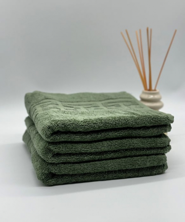 Set 3 Prosoape Bumbac 500 gr/mp, 50x90 cm, Dunga Greceasca, Verde Kaki C1146 [2]