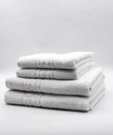 PROSOPE - Set 4 Prosoape Bumbac 500 gr/mp, Dunga Greceasca, Alb C1231