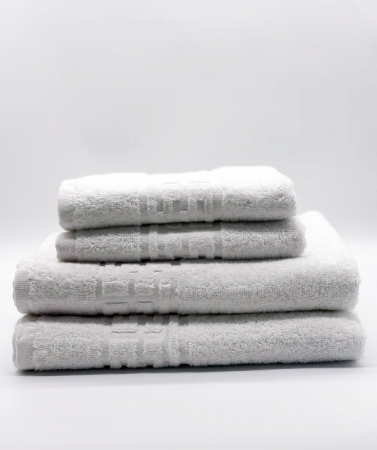 Set 4 Prosoape Bumbac 500 gr/mp, Dunga Greceasca, Alb C1231 [1]