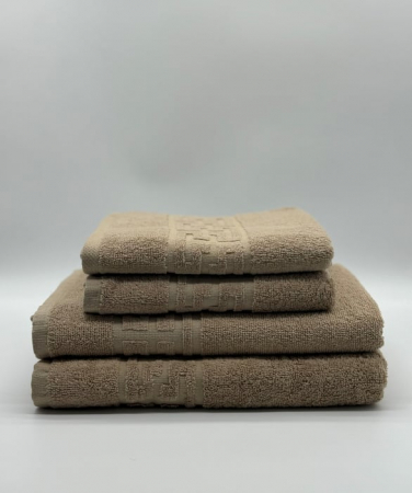 Set 4 Prosoape Bumbac 500 gr/mp, Dunga Greceasca, Bej C1228 [1]