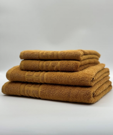 PROSOPE - Set 4 Prosoape Bumbac 500 gr/mp, Dunga Greceasca, Galben Mustar C1225