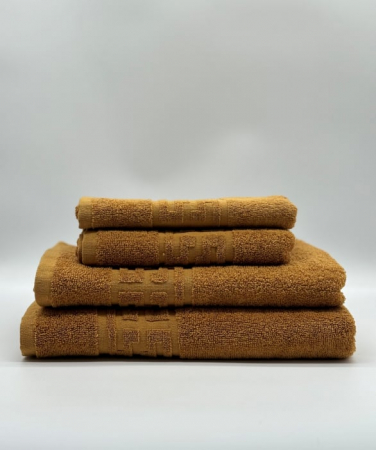 Set 4 Prosoape Bumbac 500 gr/mp, Dunga Greceasca, Galben Mustar C1225 [1]