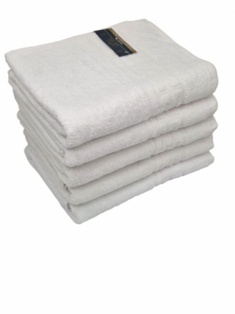 PROSOPE - Set 5 Prosoape Bumbac 500 gr/mp, 70x130 cm, Dunga Greceasca, Alb C1256