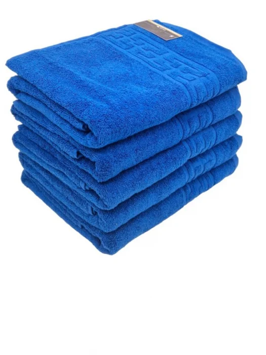 PROSOPE - Set 5 Prosoape Bumbac 500 gr/mp, 70x130 cm, Dunga Greceasca, Albastru C1165