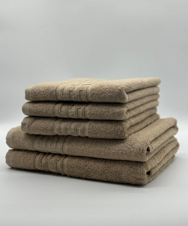 PROSOPE - Set 5 Prosoape Bumbac 500 gr/mp, Dunga Greceasca, Bej C1227