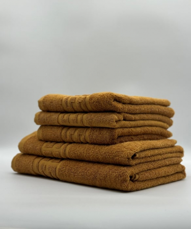 PROSOPE - Set 5 Prosoape Bumbac 500 gr/mp, Dunga Greceasca, Galben Mustar C1224