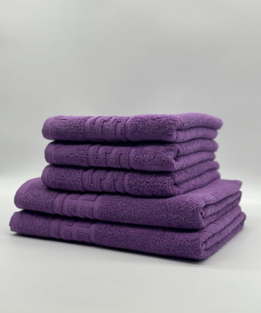 PROSOPE - Set 5 Prosoape Bumbac 500 gr/mp, Dunga Greceasca, Mov C1233