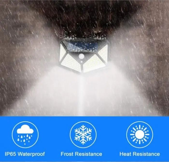 100 LED-es Napelemes Lámpa Mozgásérzékelővel, Új Modell, Vízálló, 3 Világítási Móddal, Hosszú Akkumulátor-élettartam – Ideális Kertekhez és Kültéri Helyekhez [4]