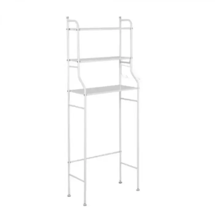 3 Polcos Fém Tárolópolc – Fürdőszobai Állvány, Állítható Polcokkal, Fehér [2]