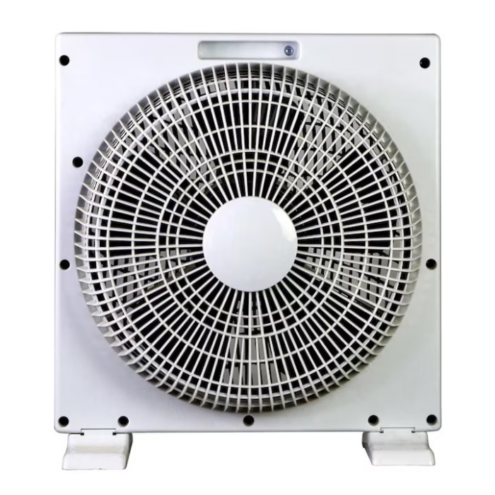 30 cm-es ventilátor forgó első ráccsal, 3 sebességfokozat, 45 W, időzítő funkció, fehér/szürke [4]