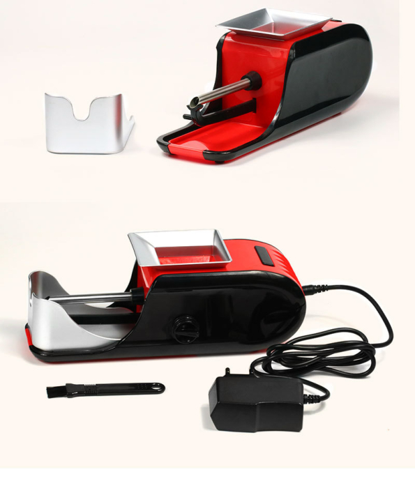 Elektromos Cigarettatöltő Gép 220V, Dohány Injektor 8 mm-es Hüvelyekhez, ABS és Fém Ház, Fekete [2]