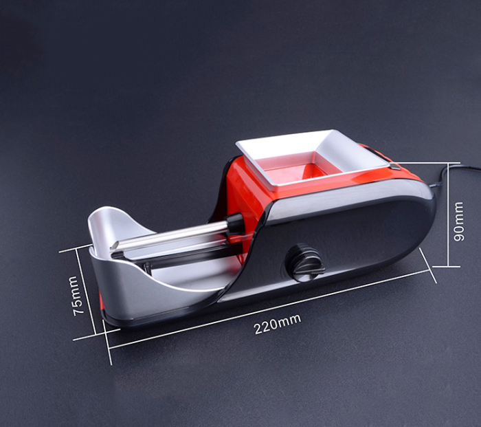 Elektromos Cigarettatöltő Gép 220V, Dohány Injektor 8 mm-es Hüvelyekhez, ABS és Fém Ház, Fekete [6]