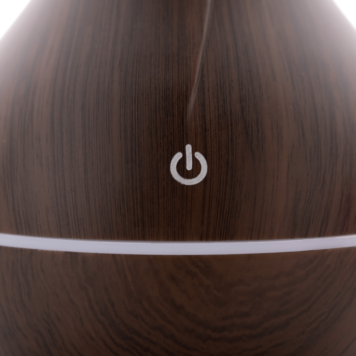 Barna Aromaterápiás Párásító, 130 ml, 30 ml/h, 1,49 W, 9,5x15 cm, 4 Óra Autonómia Automatikus Kikapcsolással, USB Táplálás [16]