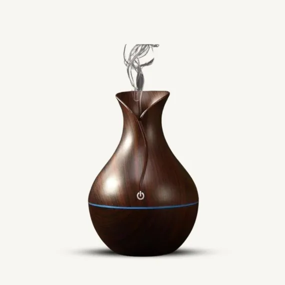 Barna Aromaterápiás Párásító, 130 ml, 30 ml/h, 1,49 W, 9,5x15 cm, 4 Óra Autonómia Automatikus Kikapcsolással, USB Táplálás [2]