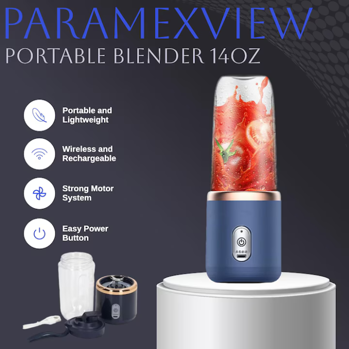 Hordozható USB Turmixgép Gyümölcslevekhez és Smoothie-khoz, 6 Penge, Mixer és Pohár Szett, Mini Prés és Személyes Turmixgép [7]