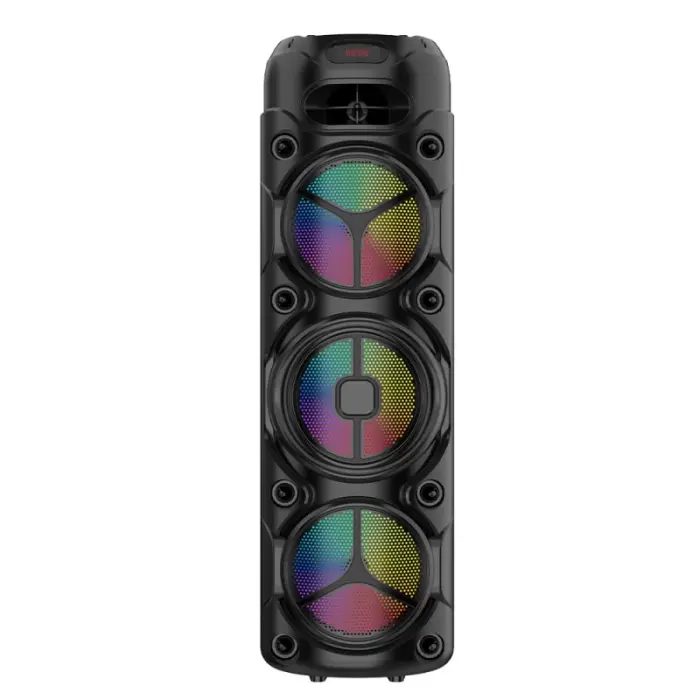 Boxă portabilă ZQS8308, 450W PMPO, 3 difuzoare 8 , Bluetooth, FM, AUX, USB, RGB, microfon wireless, telecomandă, acumulator 6000 mAh [7]