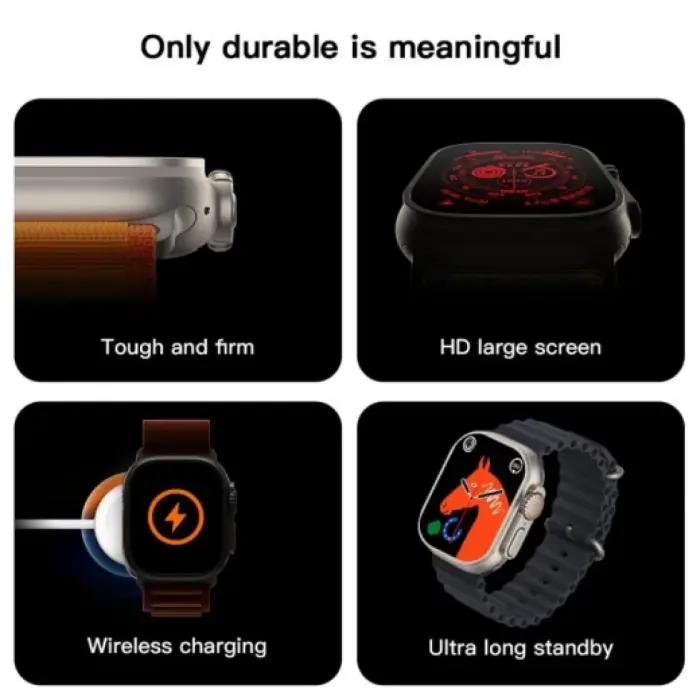 2.1 hüvelykes SmartWatch Okosóra + EXTRA Szíj, Bluetooth Hívás, Vezeték Nélküli Töltés, Fém Ház, Hívás- és Közösségi Értesítések, Véroxigénszint Mérő, Pulzusmérés, Hőmérő, Alvásfigyelés, 105 Sportmód [22]