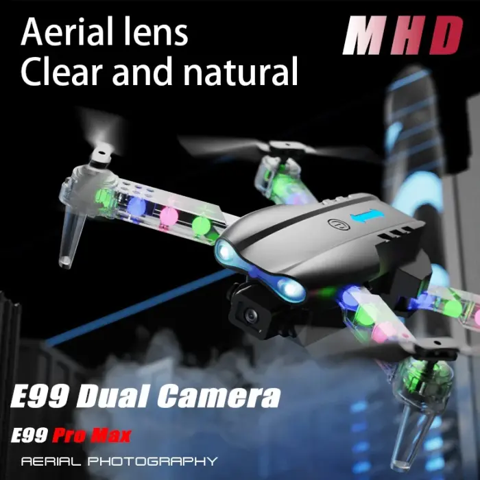 E99 Light Edition mini összecsukható drón dupla HD kamerával, Wi-Fi FPV vezérléssel és 2 db elemmel – akár 100 m hatótávolság [4]