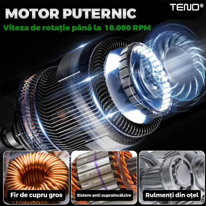 Elektromos fűkasza, 2 db 36 V akkumulátorral, teleszkópos nyél, 3 vágószárral, 18000 RPM, 2-3 óra üzemidő, tartozékokkal, zöld [7]