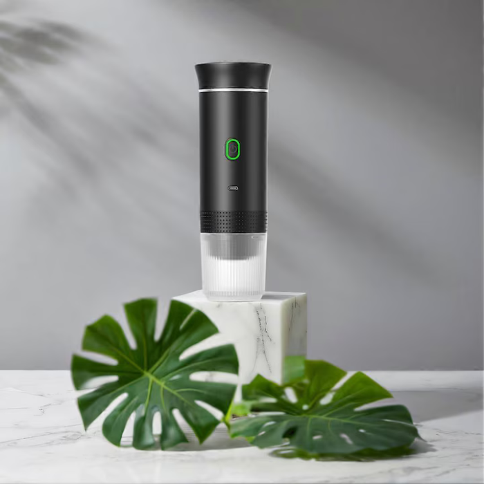 60 ml Hordozható Kávéfőző, 72W, 12V, Vízmelegítő Funkcióval, Kompatibilis Nespresso és Dolce Gusto Kapszulákkal, Őrölt Kávéval és Forró Csokoládéval, Műanyag és Inox Ház, Kompakt Utazó Dizájn [3]