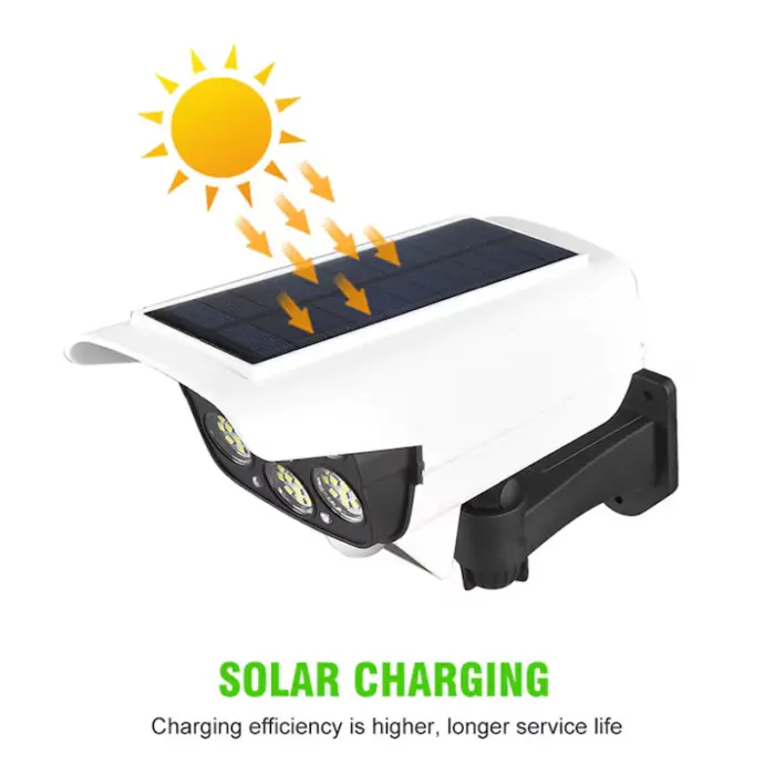 Hamislámpa Napelemes Panellel és Mozgásérzékelővel, 77 LED-del, Távirányítóval, 3 Világítási Móddal, JF-2178 [3]