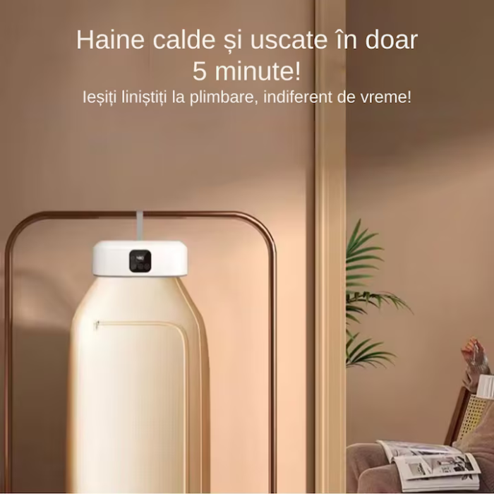 Hordozható Elektromos Ruhaszárító, Összecsukható Mini Szárítószekrény, 3D Air Drying, 400W, Gyors Szárítás 30 Perc–6 Óra, Állandó Hőmérséklet, 10 kg Kapacitás, Kompakt és Összecsukható [5]