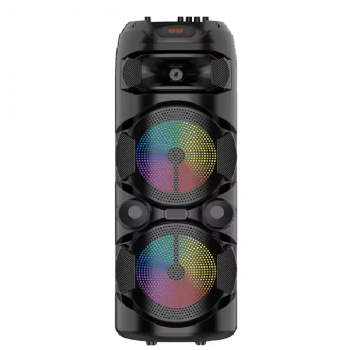 Hordozható hangszóró – 400W PMPO, Bluetooth, 8 hüvelykes hangszóró, digitális kijelző és erőteljes hangzás bulikhoz és karaoke-hoz [3]