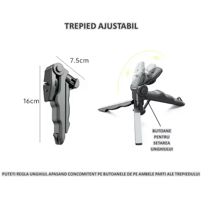 Hordozható LED lámpa állvánnyal, powerbank funkcióval, USB töltéssel, 4 világítási móddal, vízálló [6]