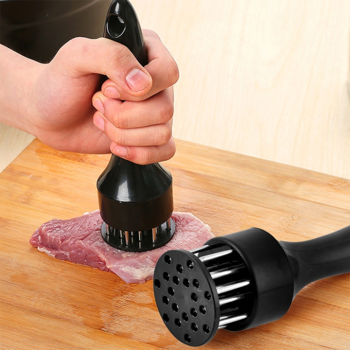 Húspuhító Eszköz, Fekete, 21 Rozsdamentes Acél Tű, Tartós Műanyag Ház, Éles Pengék a Gyors és Hatékony Puhításhoz [5]