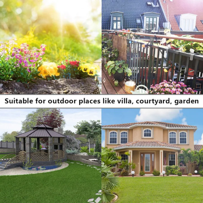 2 Darabos Napelemes LED Kerti Lámpa Szett, Dekoratív Virágos Dizájn, Napelemes Energiaellátás, 30x10 cm, Egyszerű Telepítés és Kültéri Ellenállóság [3]